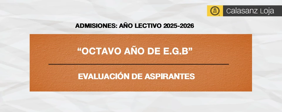 Evaluación para Aspirantes, 8vo E.G.B.